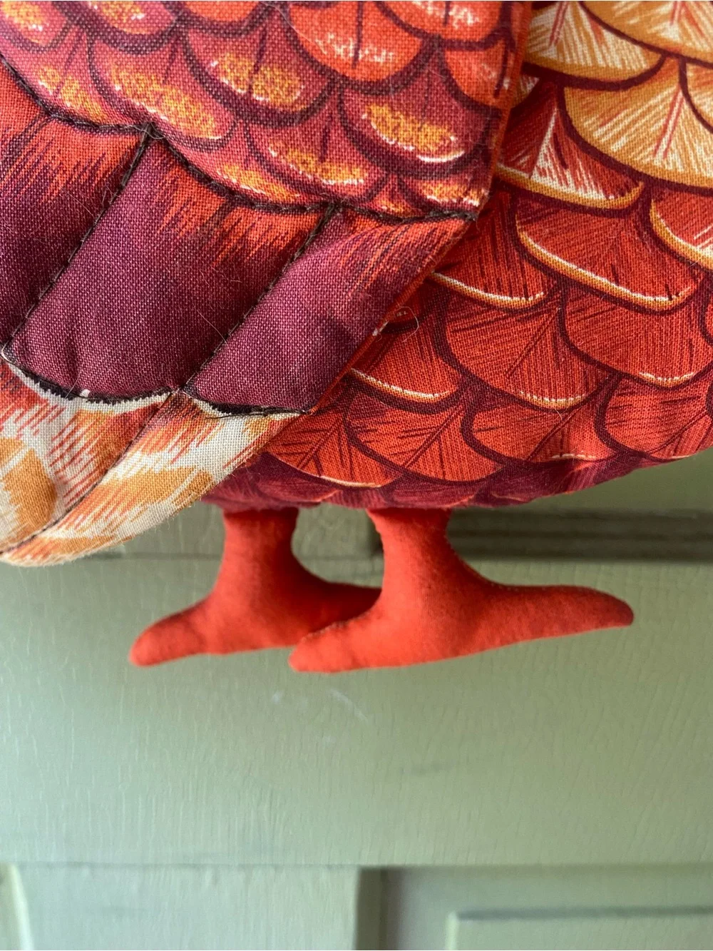 Vintage Thanksgiving Stuffed Fabric Turkey Wall/ Door Hanging